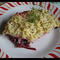 Zapiekanka ziemniaczana z botwinką