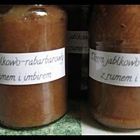 Dżem jabłkowo-rabarbarowy z rumem/rumem i imbirem