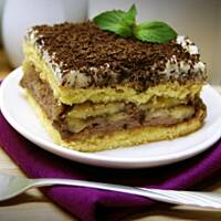 Biszkopt z nutellą i bananami