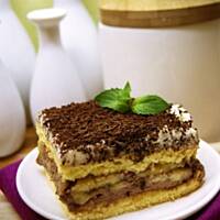 Biszkopt z nutellą i bananami