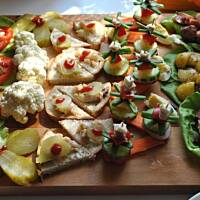 Wielka decha przekąsek kibica