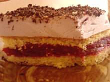 Fot. baryz1, Biszkopt z masą wiśniową i pianką