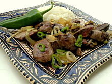 Fot. Barb82, Smażona wątróbka drobiowa z cebulą i peperoni