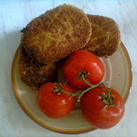 Cebulowo-serowe z dodatkiem boczku Kotleciki