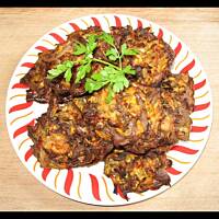 Imbirowe placuszki z gotowanego kurczaka