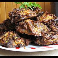 Imbirowe placuszki z gotowanego kurczaka