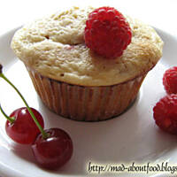 Muffinki sernikowo-malinowe