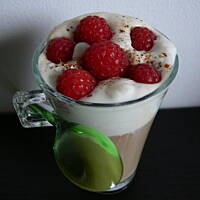 Podwójnie malinowa kawa mrożona