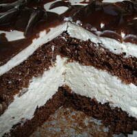 Ciasto czekoladowo - śmietankowe