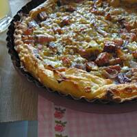 Tarta porowa z boczkiem i gorgonzolą