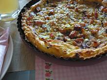 Fot. Babeczka_piecze, Tarta porowa z boczkiem i gorgonzolą