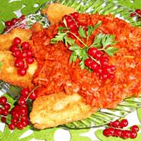 Ryba po grecku z porzeczkami