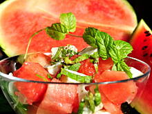 Fot. babcia Małgosia, Sałatka z arbuzem, serem Feta i świeżą miętą wg Babci Małgosi