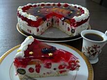 Fot. BernadettaP, Serniczek na zimno z letnimi owocami