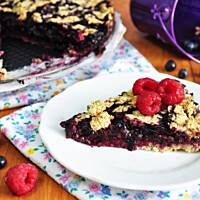 Ciasto z owocami bez jajek, mąki i cukru