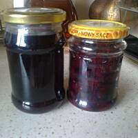 Wiśnie- sok i owoce