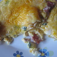 Frittata z cukinią i szynką szwarcwaldzką