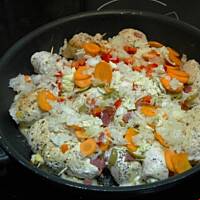 Bazyliowe roladki kurczakowe w 'sosie' warzywnym