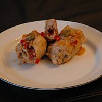 Bazyliowe roladki kurczakowe w 'sosie' warzywnym