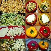 Faszerowana papryka kurczakiem i cukinią