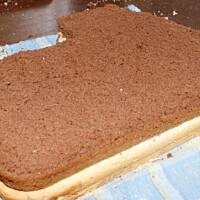 Tort na Śmietankowo - Czekoladowym Biszkopcie.