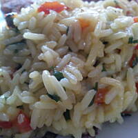 Risotto z papryką i natką