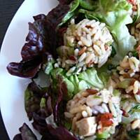 Ryżowa sałatka z grillowanym kurczakiem