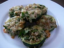 Fot. BernadettaP, Otulona kaszą jęczmienną cukinia z piekarnika