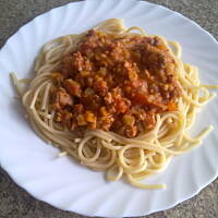 Spaghetti z sosem bolońskim