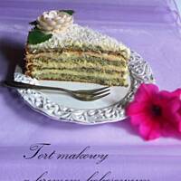 Tort makowy z kremem kokosowym