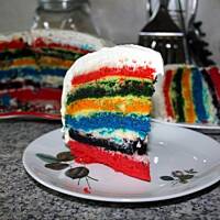 Tęczowy tort