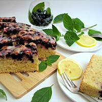 Ciasto cytrynowe z borówkami