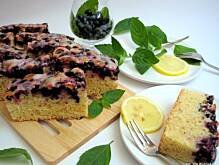 Fot. izeczka, Ciasto cytrynowe z borówkami