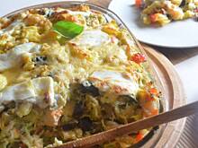 Fot. sebek, Makaronowa zapiekanka z tartą cukinią