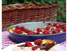 Fot. Brenia, Sernikobrownie z malinami