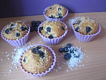 Fot. MonikaMariolka, Muffinki z borówkami i wiórkami kokosowymi