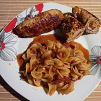 Involtini z pesto z makaronem tagliatelle!