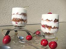 Fot. agawkuchni, Deser jogurtowy z czereśniami