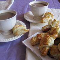 Croissanty z nadzieniem czekoladowo-wiśniowym