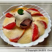 Grapefruit z zabaione.