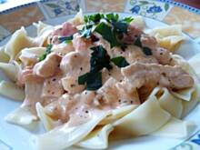 Fot. Anna Z, Makaron z kurczakiem w sosie z mascarpone i pomidorami