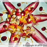 Cykoria-sałatka z pomarańczą.