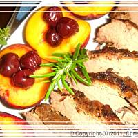 Comber sarni  z  wiśniami