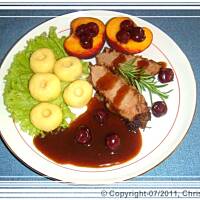 Comber sarni  z  wiśniami