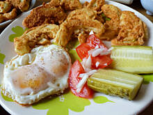 Fot. Mama - Różyczki, Kabaczek w cieście cebulowo - piwnym