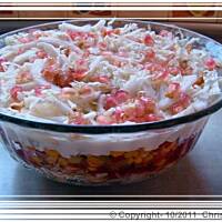 Sałatka a’la gyros z kurczakiem.