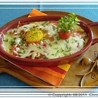 Jajka  na warzywach.