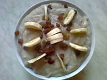 Fot. marina11, Bananowa kaszka z rodzynkami