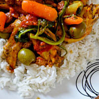 Obiad robi sie sam .. kurczak z rodzynkami