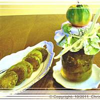 Zielone pomidory z waniliowymi lodami.